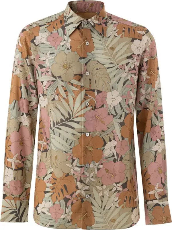 Multicolor Lyocell Pattern Shirt