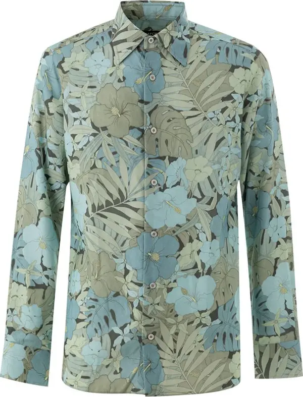 Blue Lyocell Pattern Shirt