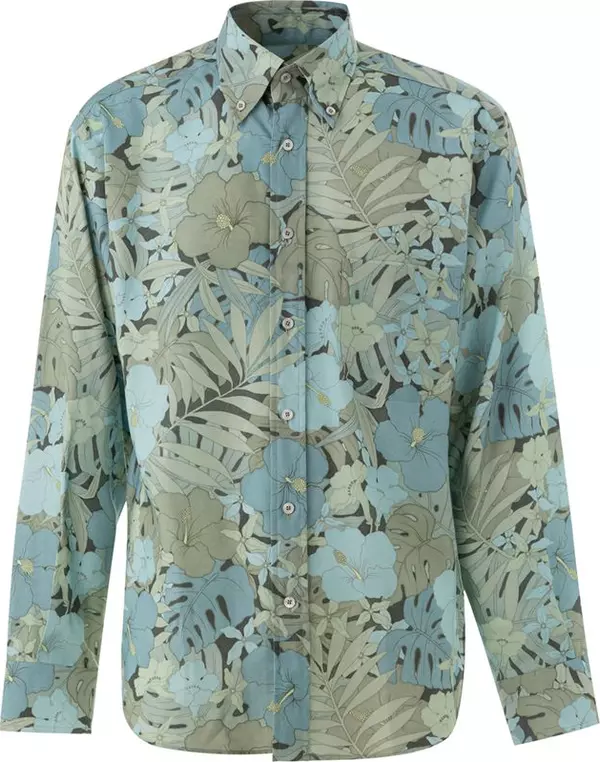 Blue Lyocell Pattern Shirt