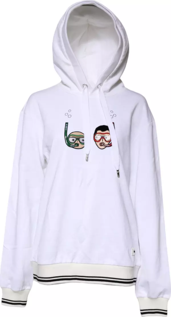 White #DGFamily Hooded Sweatshirt Sweater