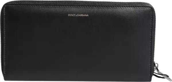 Black Blue Exotic Leather Embossed Continental Wallet