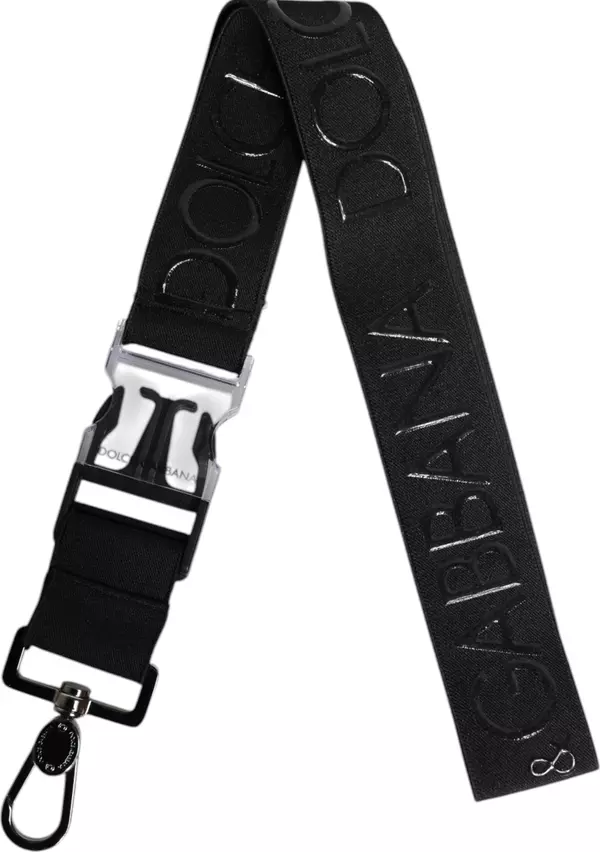 Black Stretch Polyester Rubberised DG Logo Keychain