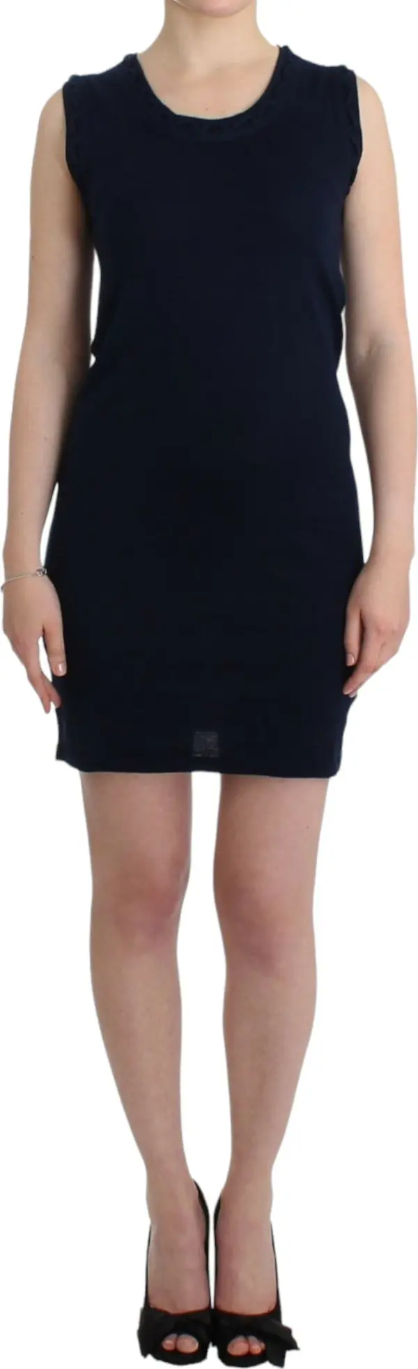 Blue cotton jersey dress