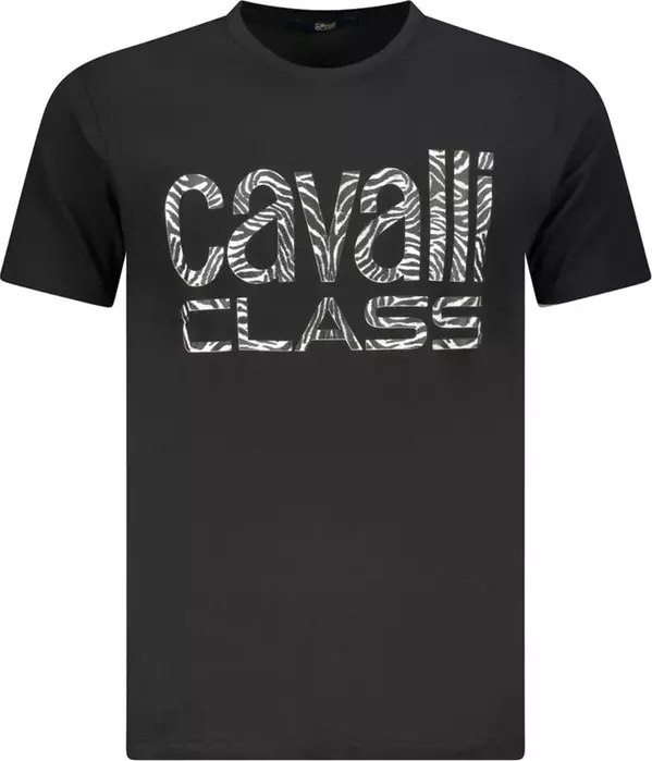 Black Cotton Men T-Shirt