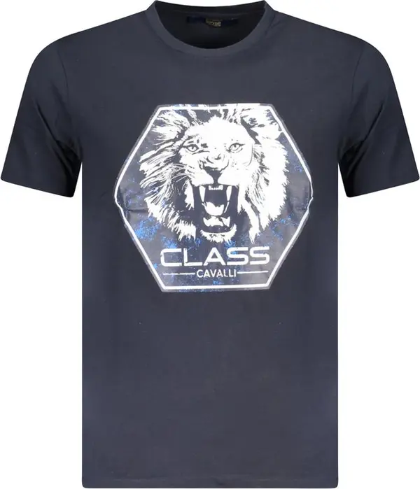 Blu Cotton Men T-Shirt