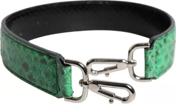 Black Green Exotic Leather Bag Shoulder Strap