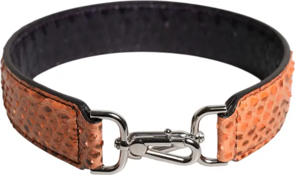 Black Beige Exotic Leather Bag Shoulder Strap