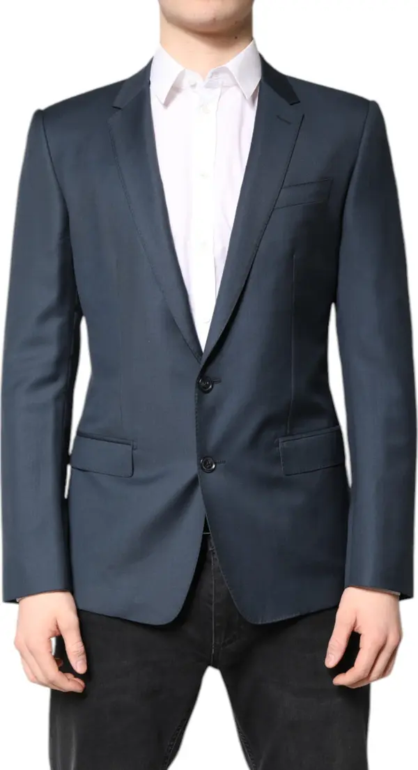 Blue Single Breasted Men Coat MARTINI Blazer