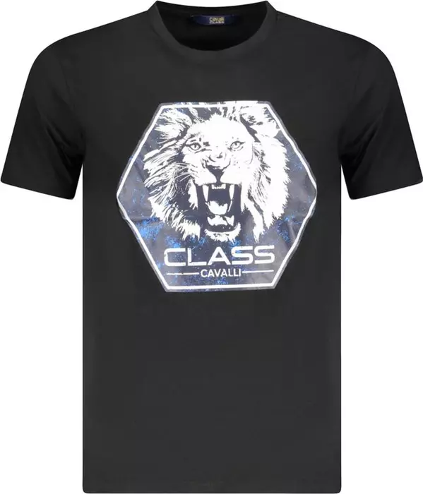Black Cotton Men T-Shirt
