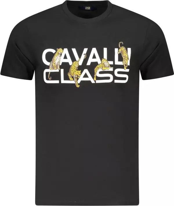 Black Cotton Men's T-Shirt