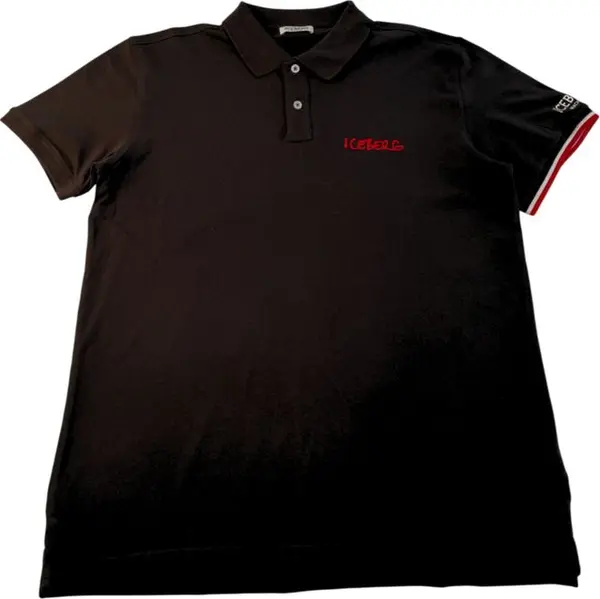 Black Cotton Men Polo Shirt