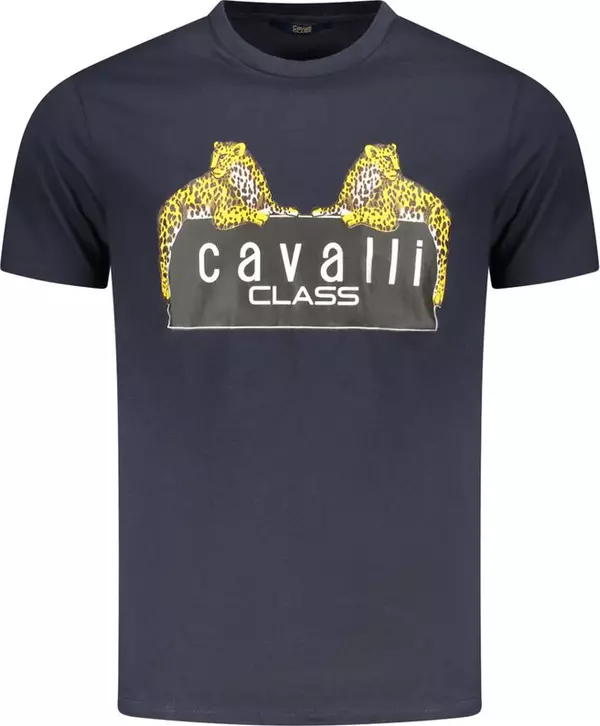 Blu Cotton Men T-Shirt