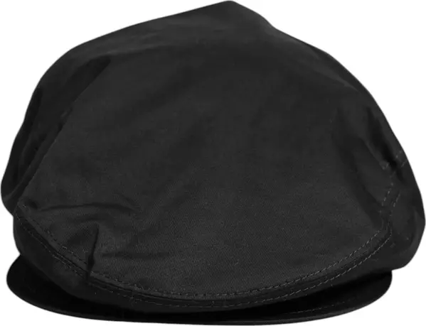 Black Cotton Newsboy Capello Cabbie Hat