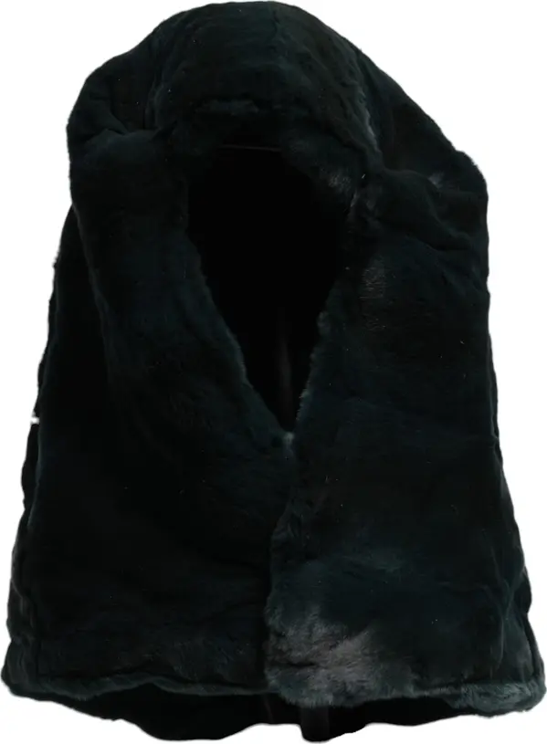 Black Weasel Fur Womens Beanie Hat