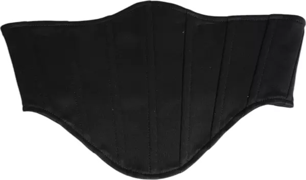 Black Cotton Waist Tuxedo Belt Cummerbund