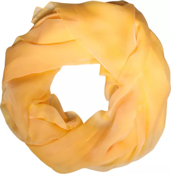 Yellow Silk Rectangle Wrap Shawl Scarf