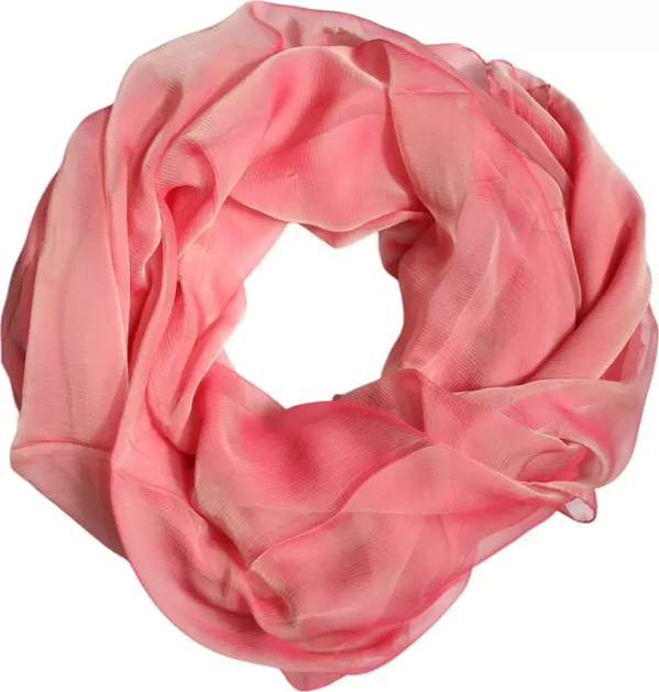 Pink Silk Rectangle Women Wrap Shawl Scarf