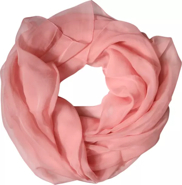 Pink Silk Rectangle Women Wrap Shawl Scarf