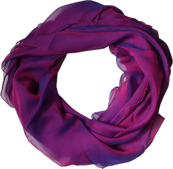 Purple Silk Rectangle Wrap Shawl Scarf