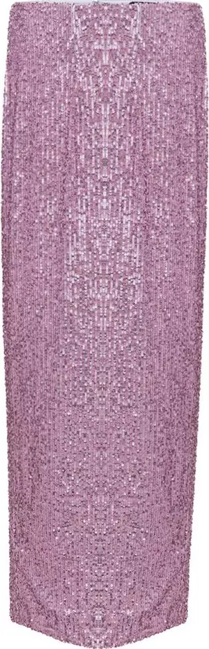 Pink Polyester Long Skirt