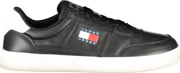 Black Leather Men Sneaker