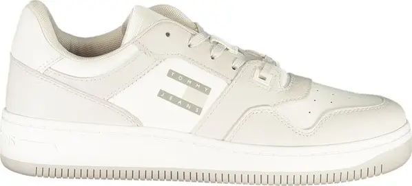 White Polyurethane Men Sneaker