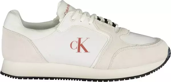 White Polyurethane Men Sneaker