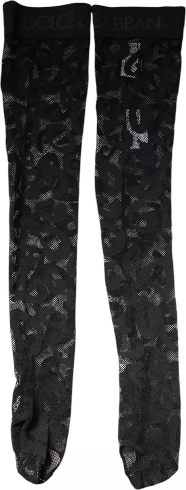 Black Floral Lace Cotton Stretch Stockings Socks