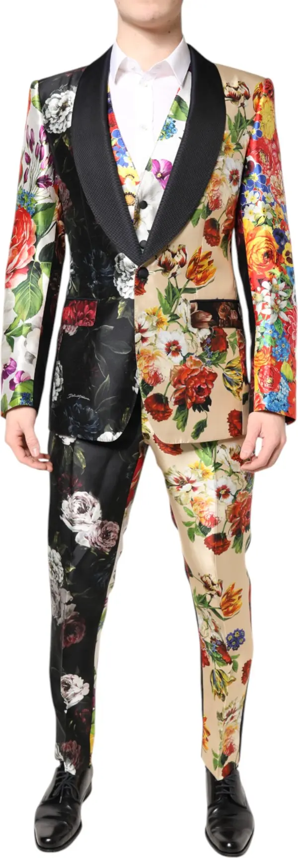Multicolor Floral SICILIA Silk 3 Piece Suit