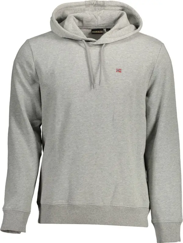 Gray Cotton Men's Hoodie