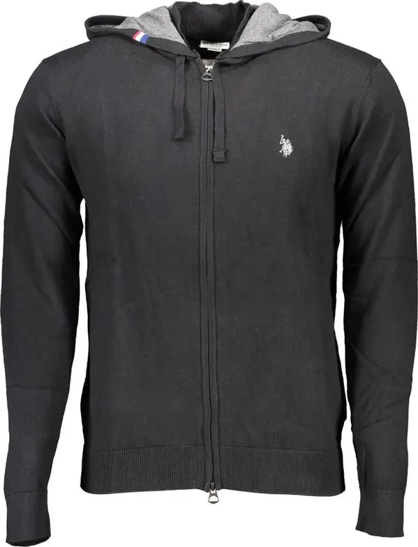 Black Cotton Men's Sweater