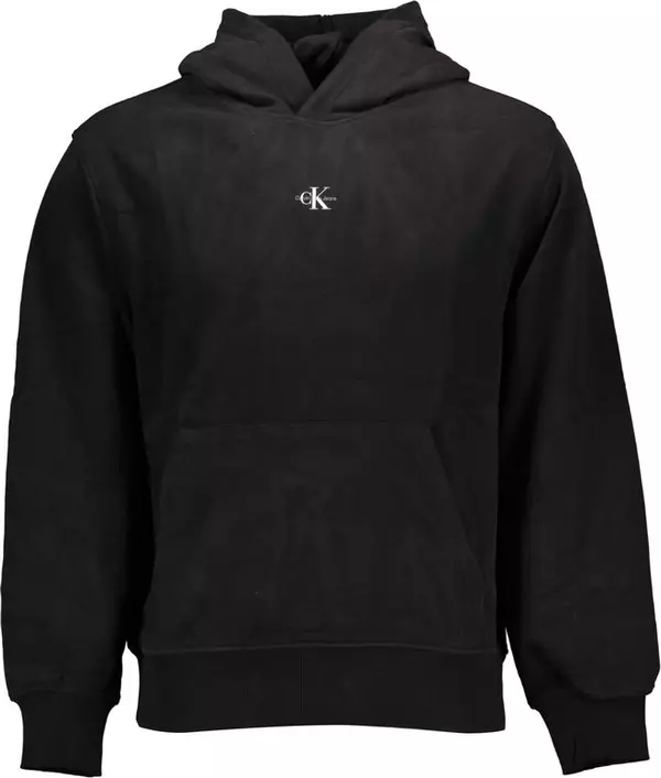 Black Cotton Men's Hoodie