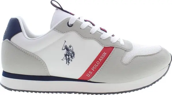 White Polyester Men's Sneaker