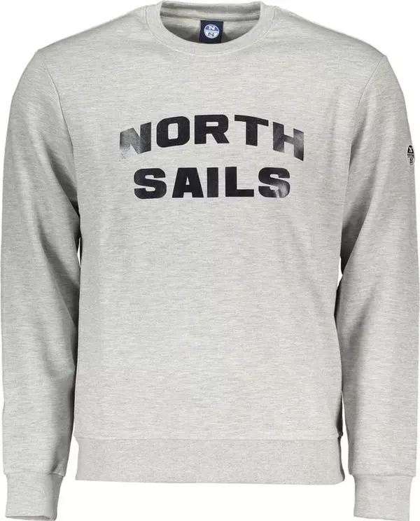 Gray Cotton Men Sweatshirt