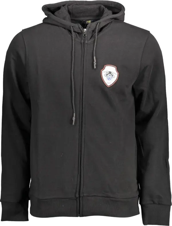 Black Cotton Men's Hoodie