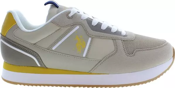 Beige Polyester Men's Sneaker