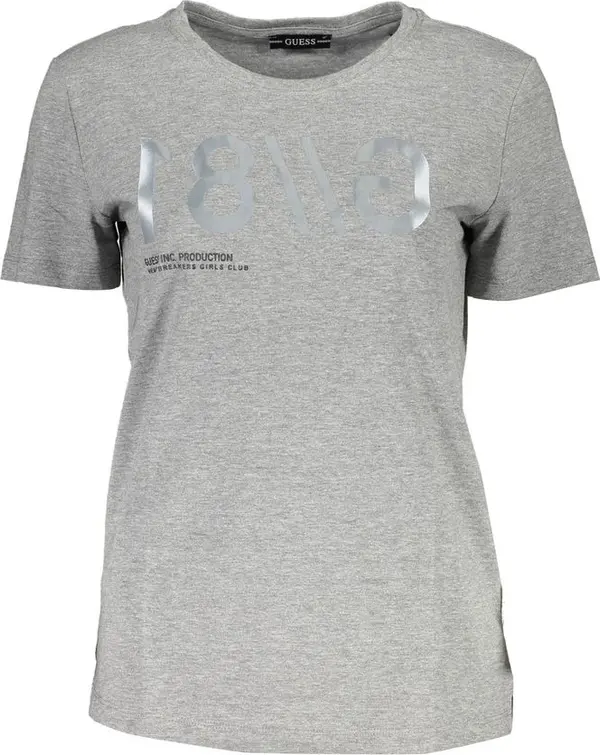 Gray Cotton Women T-Shirt