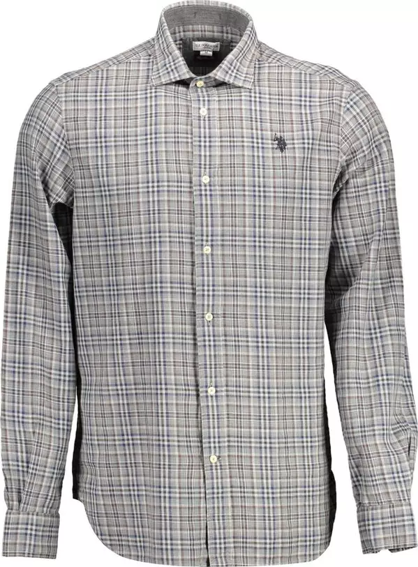 Gray Cotton Men's Shirt