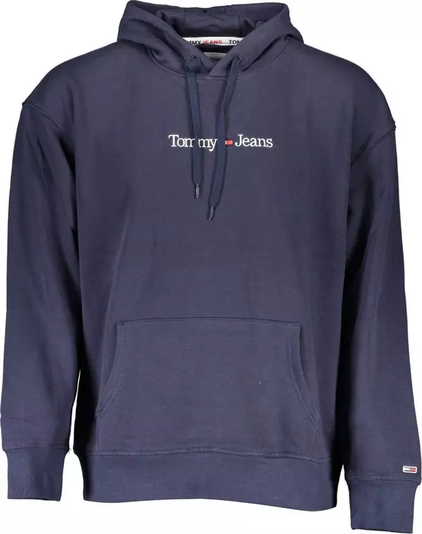 Blue Cotton Men's Sweatshirt Hoodie