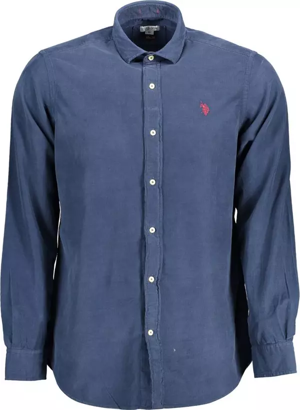 Blue Cotton Mens Shirt