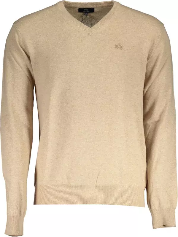 Beige Lyocell Men's Sweater