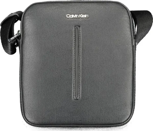 Black Polyester Men's Shoulder Bag
