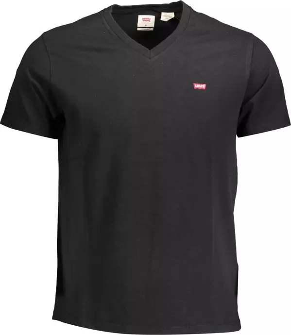 Black Cotton Men's T-Shirt