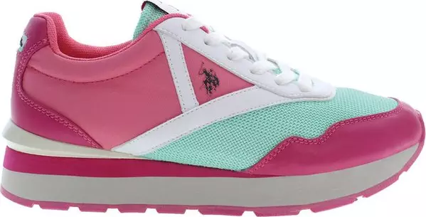 Pink Polyester Women's Sneaker