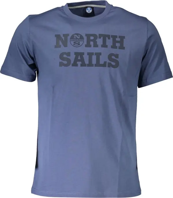 Blue Cotton Men T-Shirt