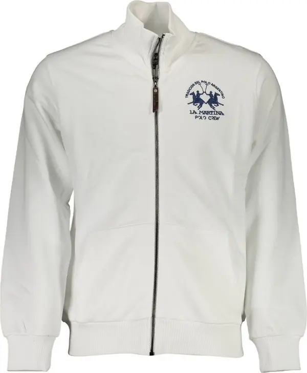 White Cotton Men Sweatshirt