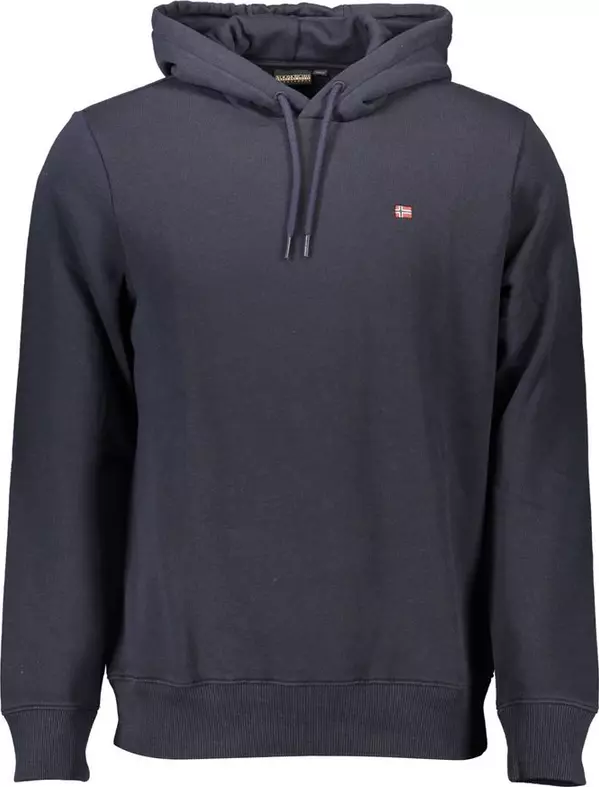 Blue Cotton Men's Hoodie