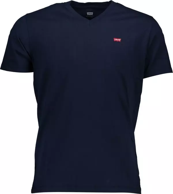Blue Cotton Men T-Shirt