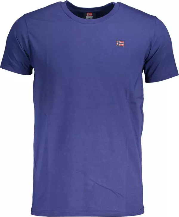 Blu Cotton Men T-Shirt