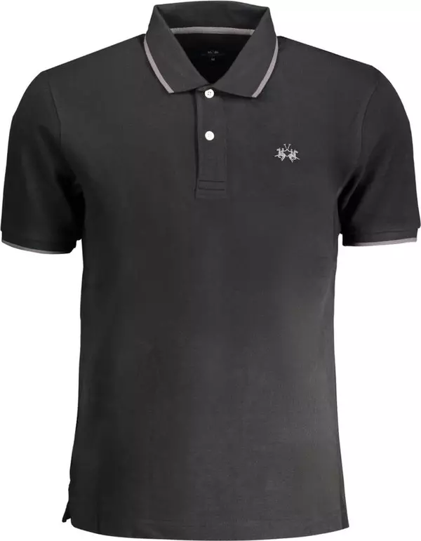 Black Cotton Men's Polo Shirt